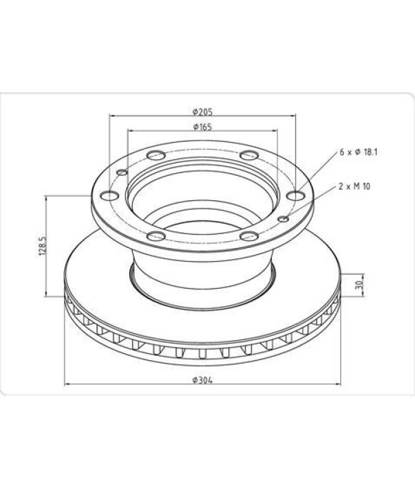 Диск гальмівний для Iveco EuroCargo